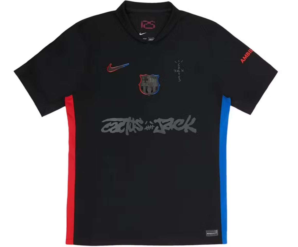 FC Barcelona × Travis Scott – Jersey Negra Alternativa (Cactus Jack) - Versión Jugador
