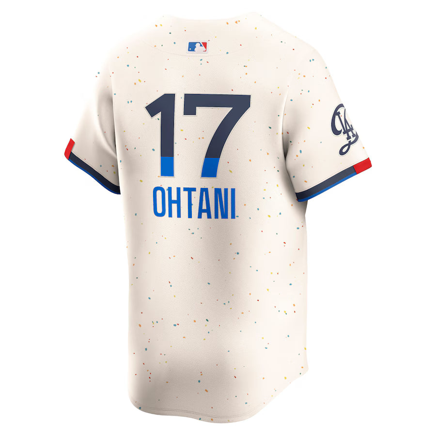 Camiseta Nike de Shohei Ohtani de Los Angeles Dodgers para hombre, Limited Edition, color crema City Connect